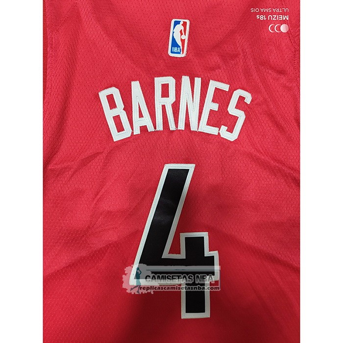Camiseta Toronto Raptors Scottie Barnes NO 4 Icon 2020-21 Rojo